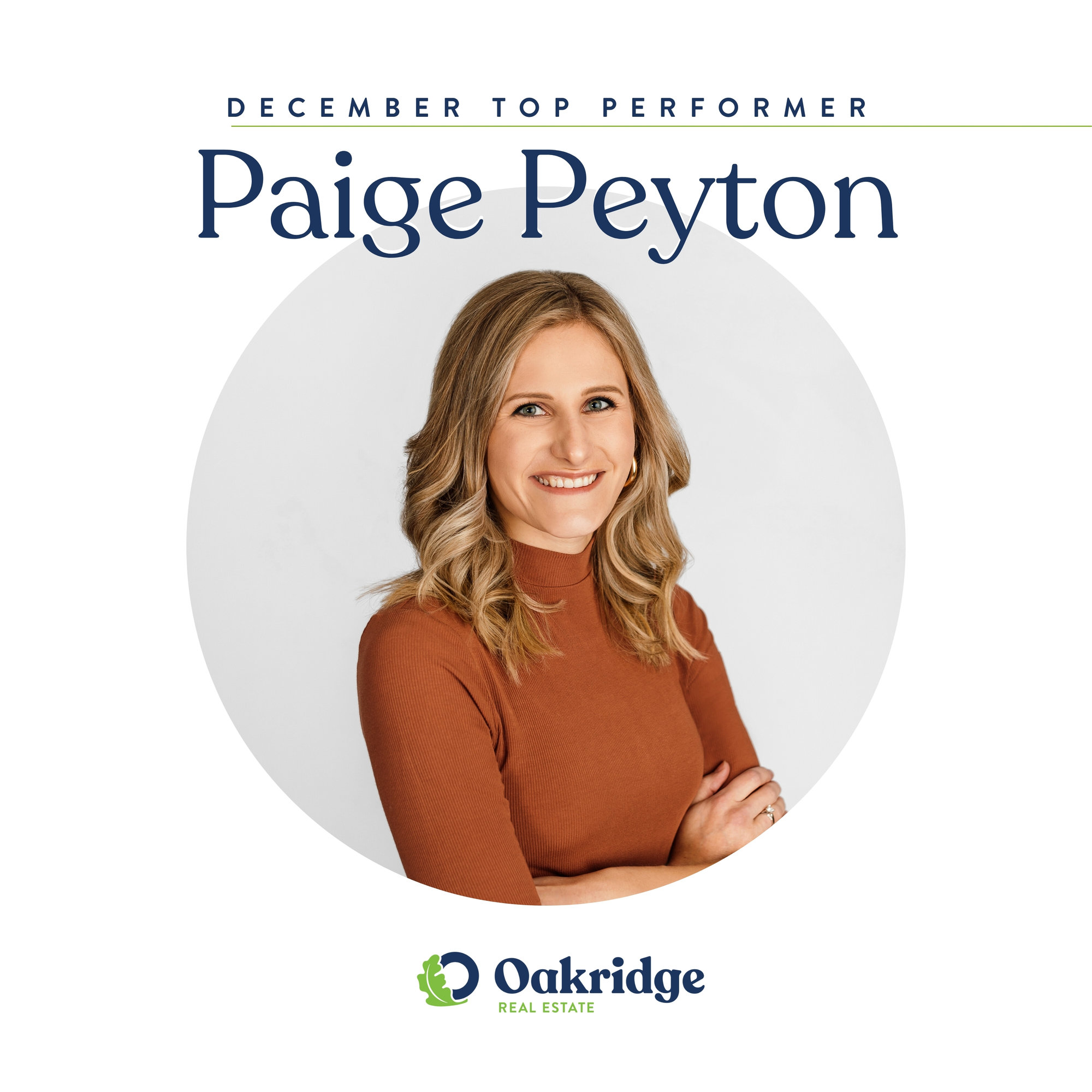 paige peyton oakridge real estate december top performer 
